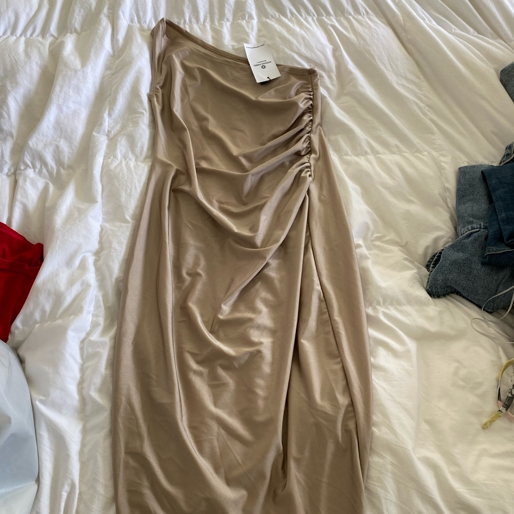 One shoulder maternity fitted dress size small